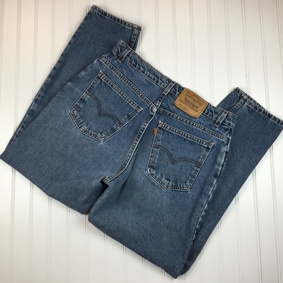 VERY RARE VINTAGE LEVI’S 950 Orange Tab Relaxed Fit Tapered Leg Jeans - Picture 12 of 15